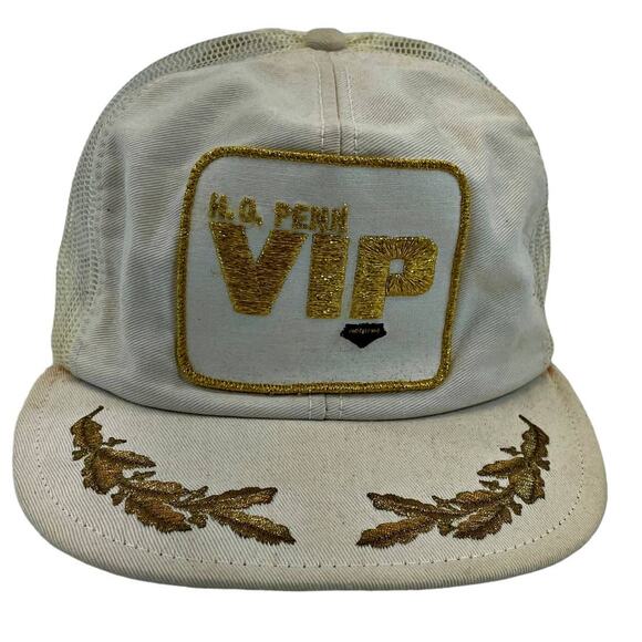 H O Penn VIP Hat CAT Caterpillar White Gold Scrambled Eggs Snapback Cap - Picture 2 of 6